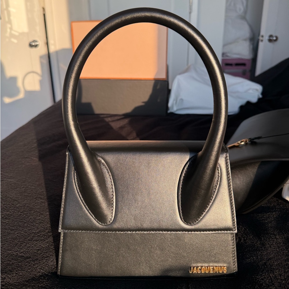 Jacquemus Large Chiquito Chic Black Leather Bag